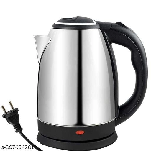 Stainless Steel Electric Kettle (Silver & Black, 2000 ml)