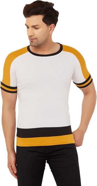 Men's Solid T- shirt (White, XL) (A-40)
