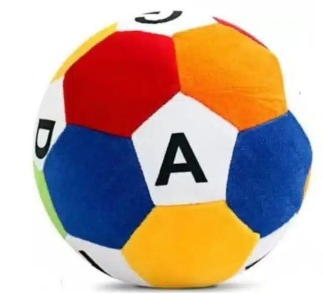 Alphabetic Football Plush Soft Toy for Kids (Multicolor)