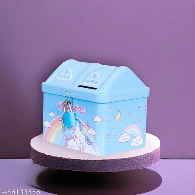 Metal Piggy Bank (Sky Blue)