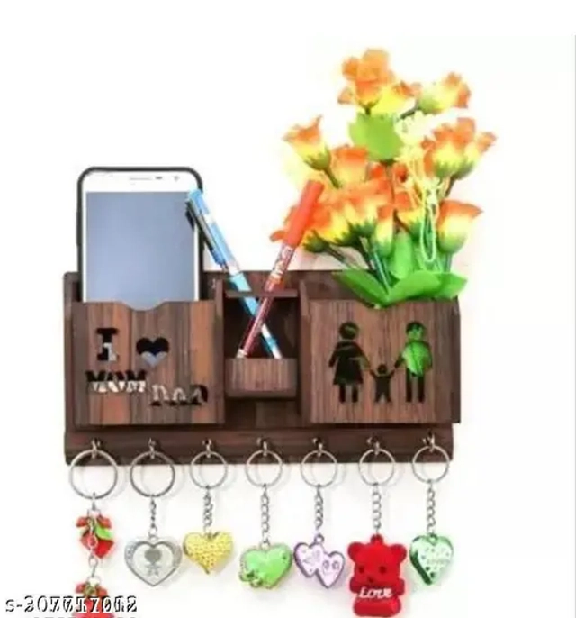 JAIPUR WOODEN CRAFTS wooden Keyholder- MOM DAD & Sweet Home (Pack 2)