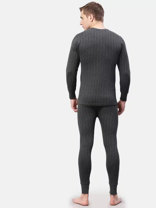 Polycotton Thermal Set for Men (Grey, S)