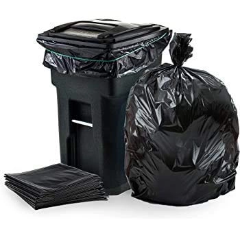 Disposable Garbage Bags (Black, 19x21 inches) (30 Pcs in 1 Roll, Pack of 5 Rolls)