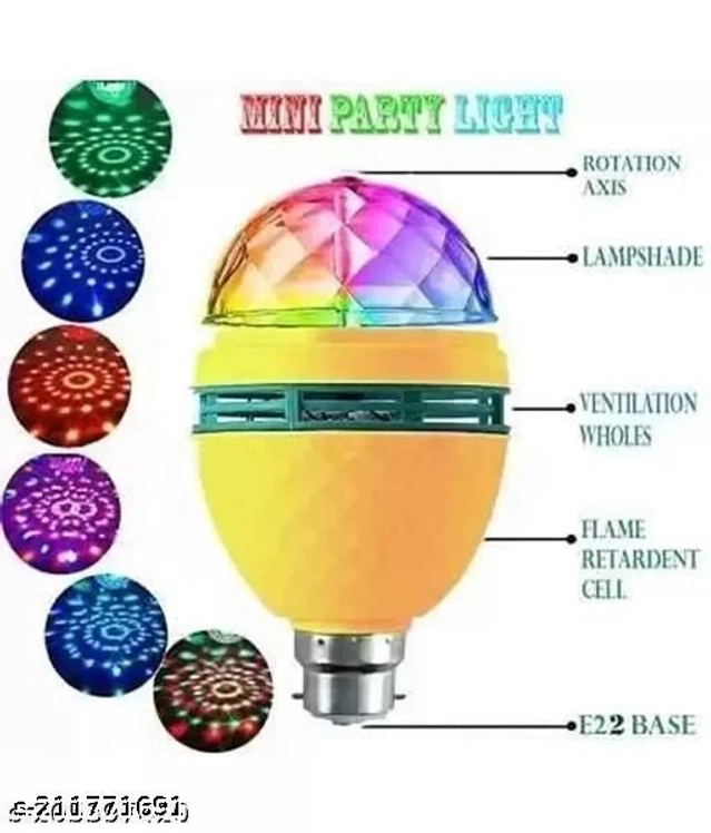 LED Crystal 360 Degree Rotating Bulb (Multicolor)