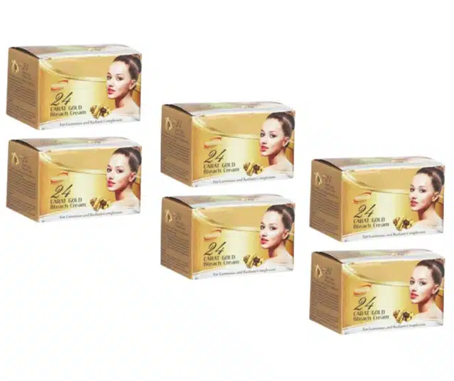 Nimson 24 Carat Gold Bleach Cream (Pack of 6, 43 g)