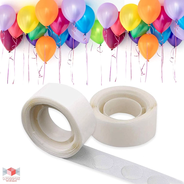 Balloon Arch Garland Decorating Tape (White, 5 m) (Pack of 2)