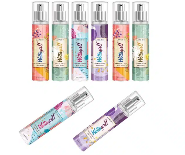 Combo of Layer Wattagirl Body Splash (Pack of 8, 25 ml)