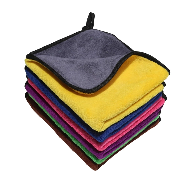 Neekshaa Microfiber Towel (Multicolor, 40x40 cm, Pack of 6)