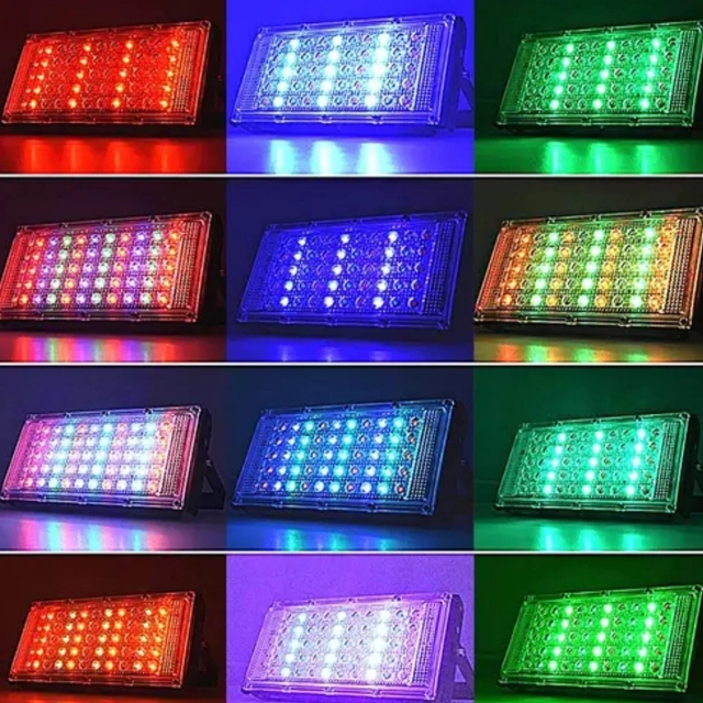 Waterproof Remote Control 7 Modes LED Wall Light (Multicolor, 50 W)