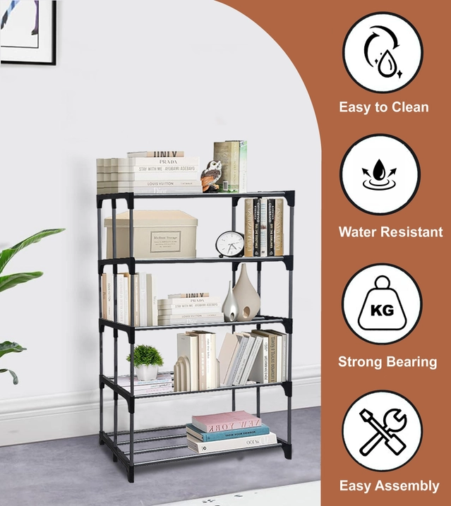 5 Layers Book Shelf (Black)