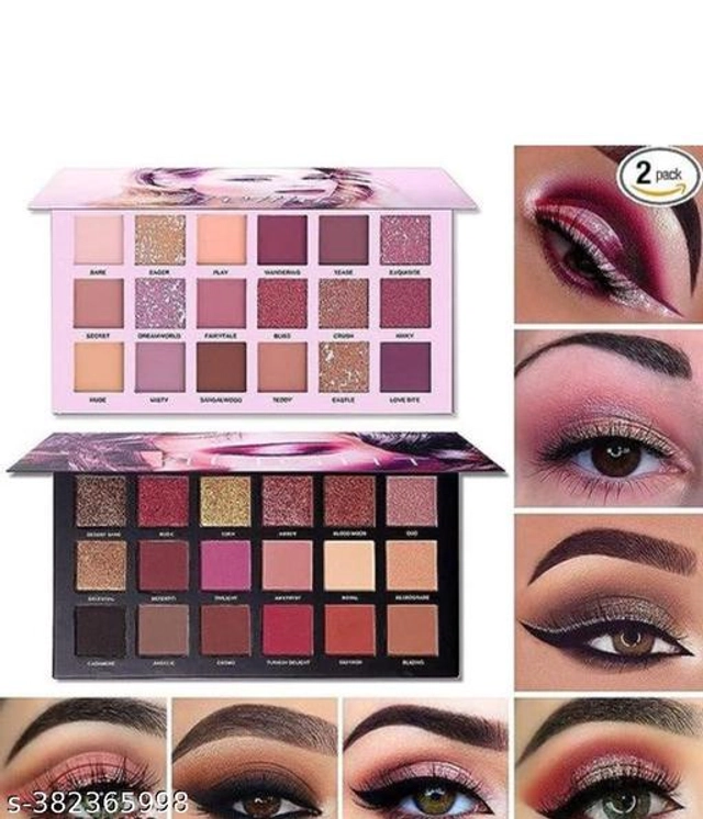 Nude & Rose Gold Eyeshadow Palette (Multicolor, Pack of 2)