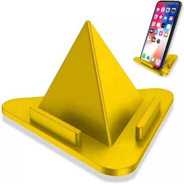 Pinak Plastic Pyramid Shape Mobile Holder (Pack Of 3, Multicolor) (PS-50)