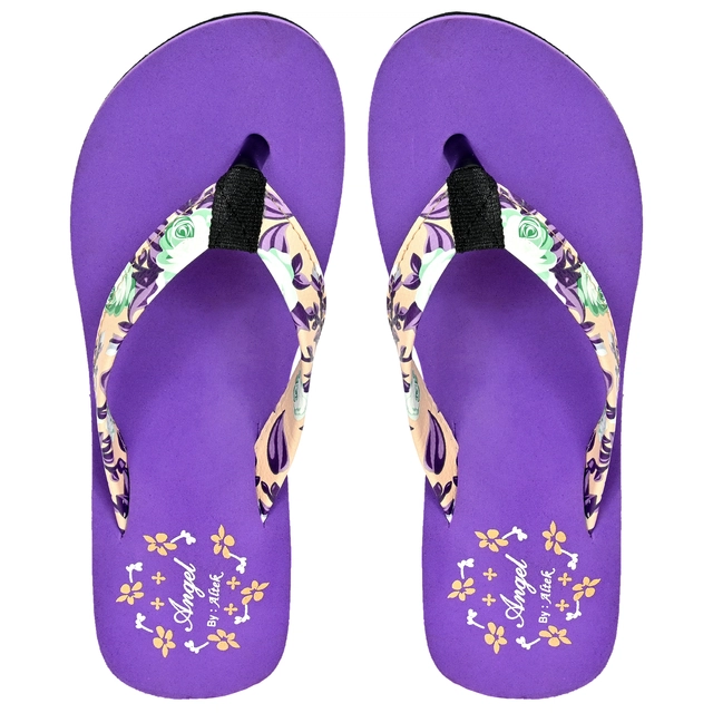 Flip-Flops for Women (Purple, 4)