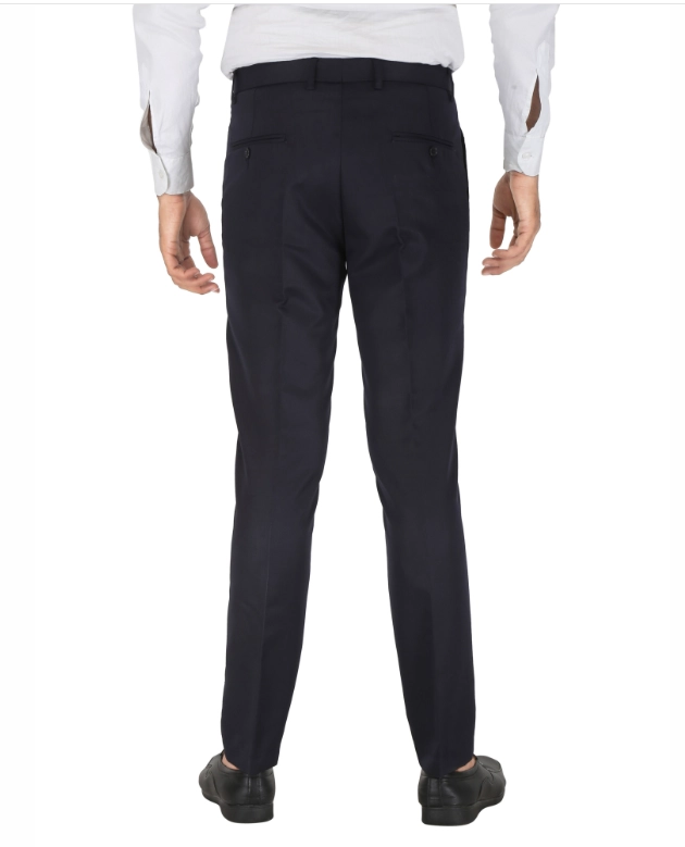 Poly Viscose Solid Trouser for Men (Navy Blue, 28)