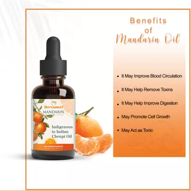 Divyamrut Mandarin Essential Oil (30 ml)