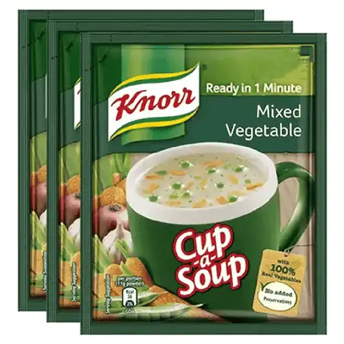 Knorr इंस्टेंट मिक्स्ड वेजिटेबल कप सूप 3X9.5 g (सेट ऑफ़ 3)