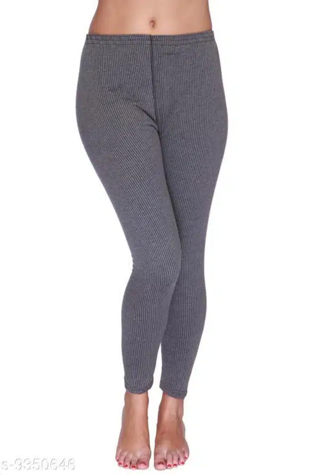 Polycotton Thermal Lower for Women (Dark Grey, 32)