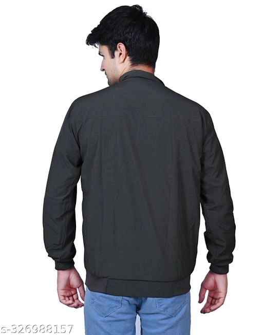 Polyester Jacket for Men (Green, M)