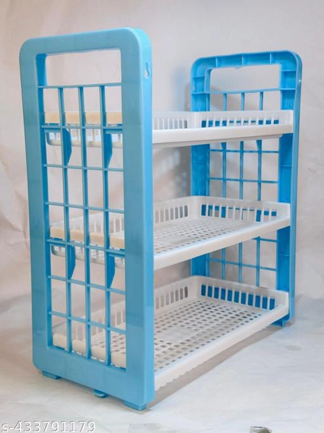 Plastic Multipurpose Storage Rack (Multicolor)