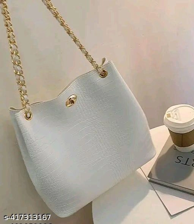 PU Handbag for Women (White)