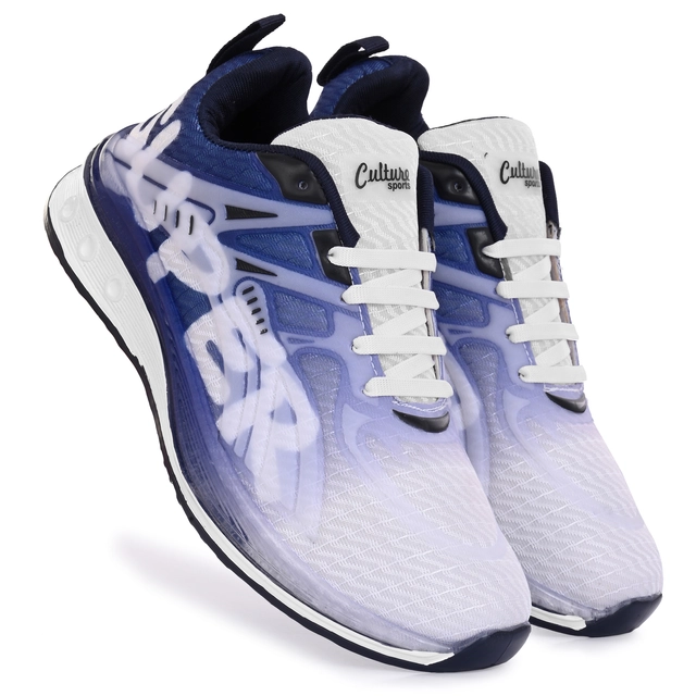 Sports Shoes for Men (Blue & White, 6)