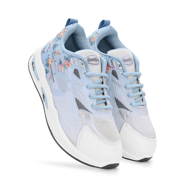 Sports Shoes for Women (Blue & White, 5)