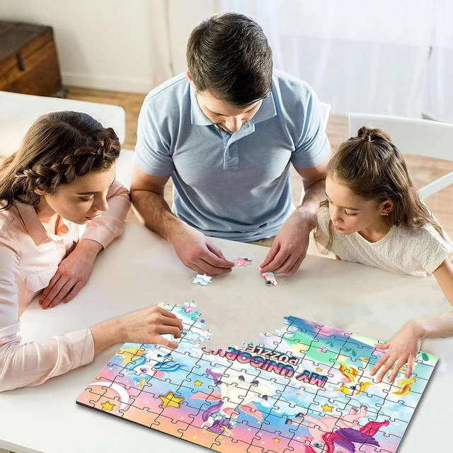 My Unicorn Theme Jigsaw Puzzles for Kids (Multicolor)