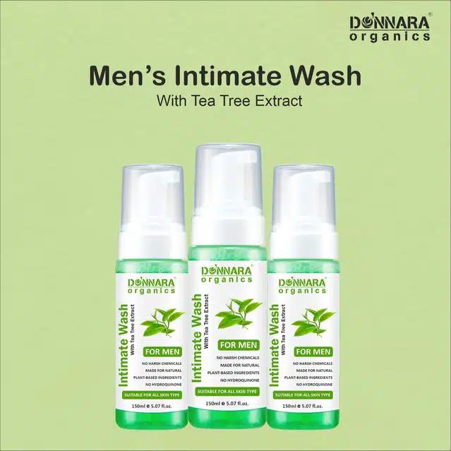 Donnara Organics Tea Tree Extract Intimate Wash for Men (150 ml)