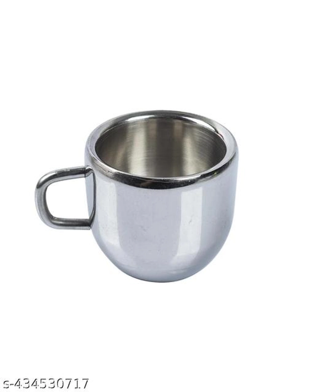 Stainless Steel Tea Cup (Multicolor, 80 ml) (Pack of 6)