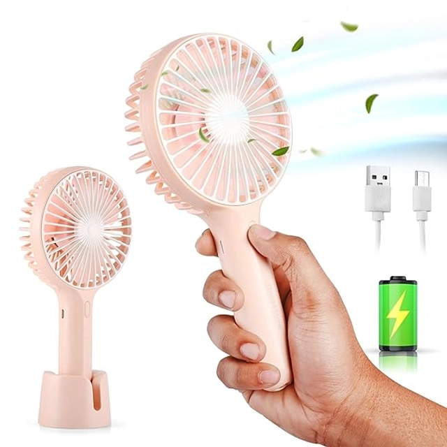 Mini Portable Rechargeable USB Hand Fan (Peach)