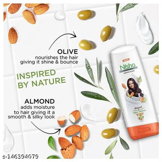 Nisha Almond & Olive Actives Hair Conditioner Bottle (180 ml)