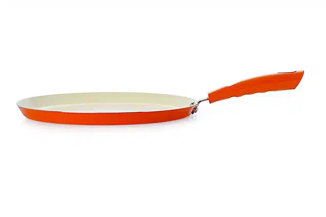 NIRLON Aluminium Dosa Tawa (Orange & Cream, 26 cm)