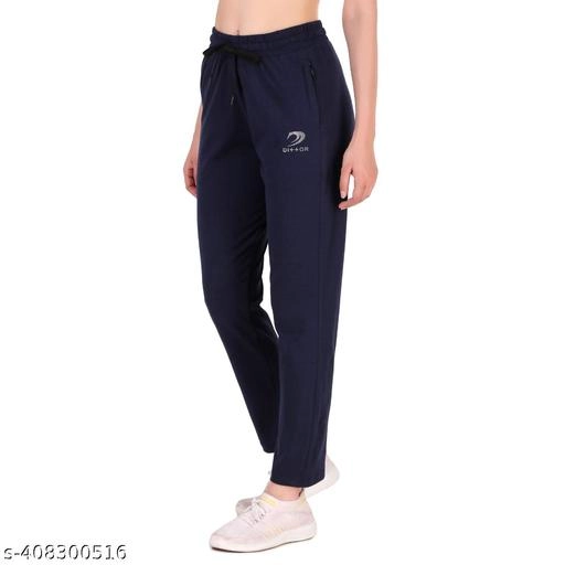 Cotton Trouser for Women (Blue, M)