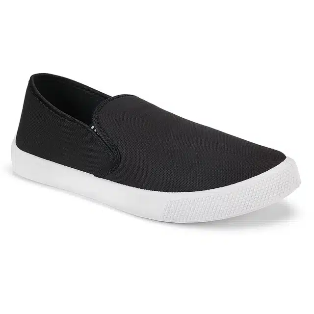 Men's Casual Shoes (Black, 5) (VI-452)