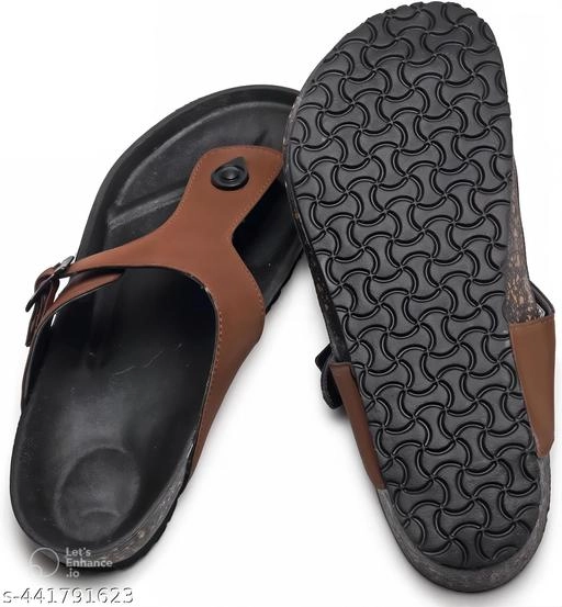 Flipflops for Men (Brown & Black, 6)