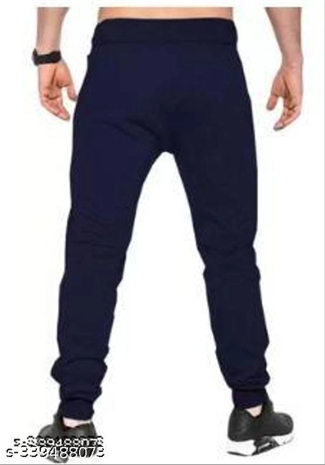 Cotton Trackpants for Men (Navy Blue, 30)