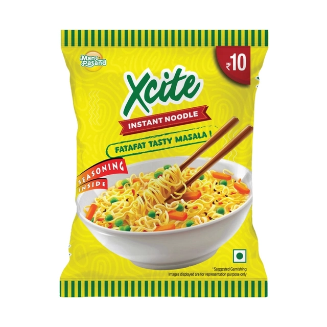 X-Cite इंस्टेंट मसाला नूडल्स (पाउच) 12X50 g (पैक ऑफ 12)