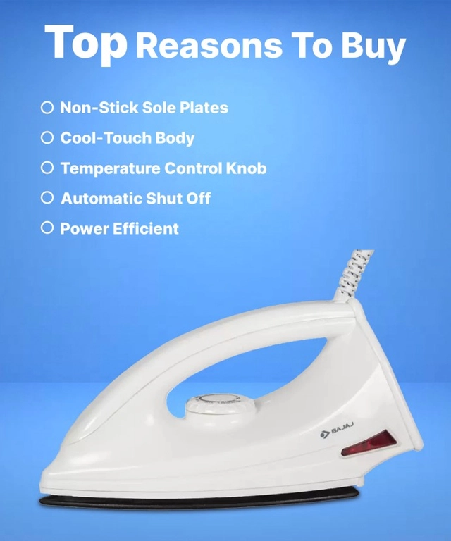 BAJAJ Majesty DX 6 1000 W Dry Iron  (White)