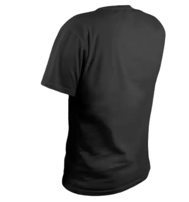 Printed Half Sleeves T-shirt for Men (Black, M)