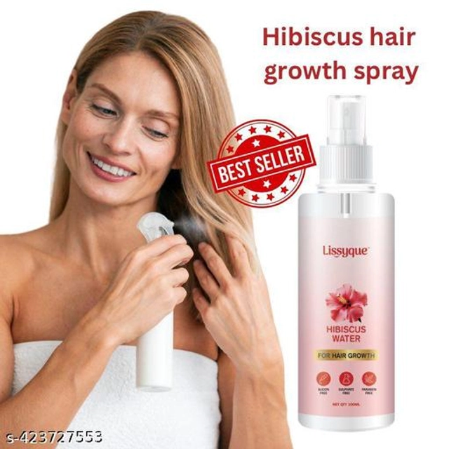  Lissyque Hibiscus Water For Hair Growth, Hair Spray For Regrowth, Hibiscus Hair Mist- 100ml