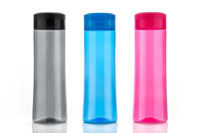 Fancy Plastic Water Bottles (Multicolor, 1000 ml) (Pack of 3)