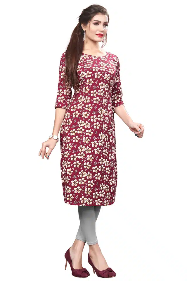 Crepe Kurti for Women (Pack of 2) (Multicolor, L)