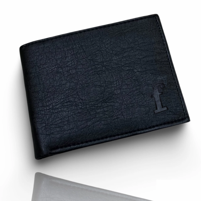 Leather Wallet with Removable Card Holder for Men (Black)