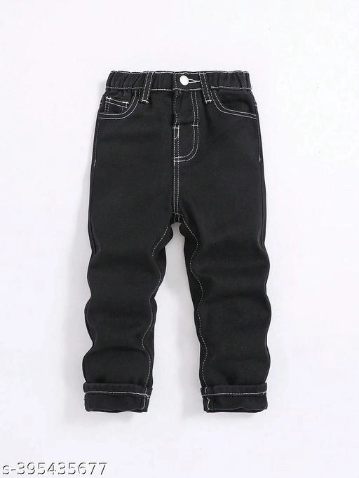 Denim Jeans for Boys (Black, 7-8 Years)