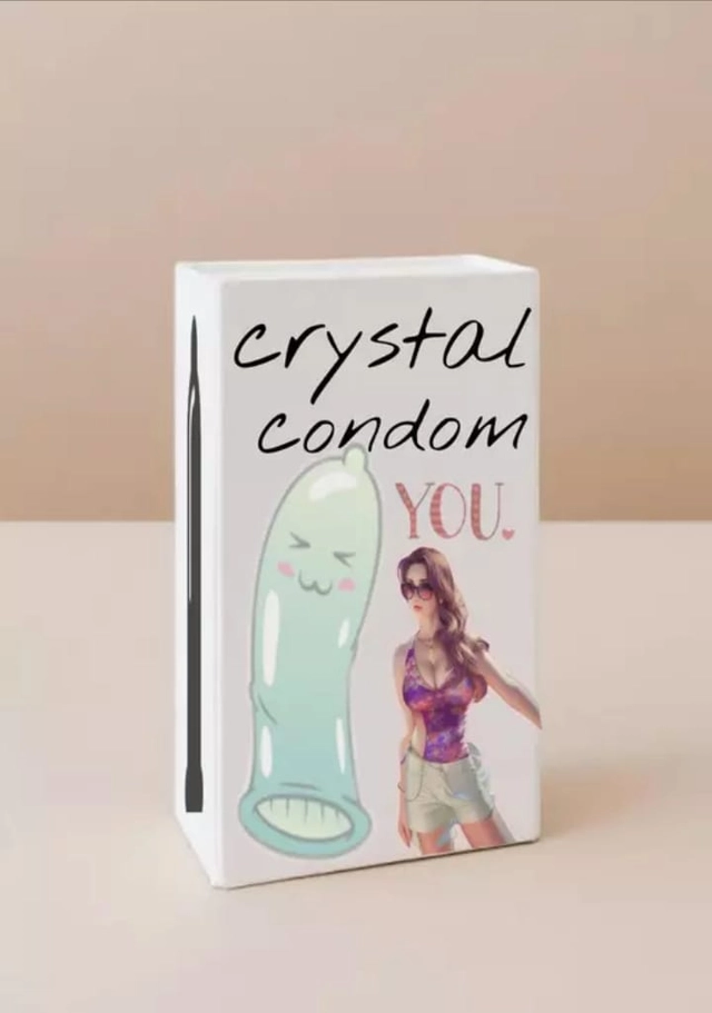 Rubber Crystal Extra Dotted Condom (Transparent)