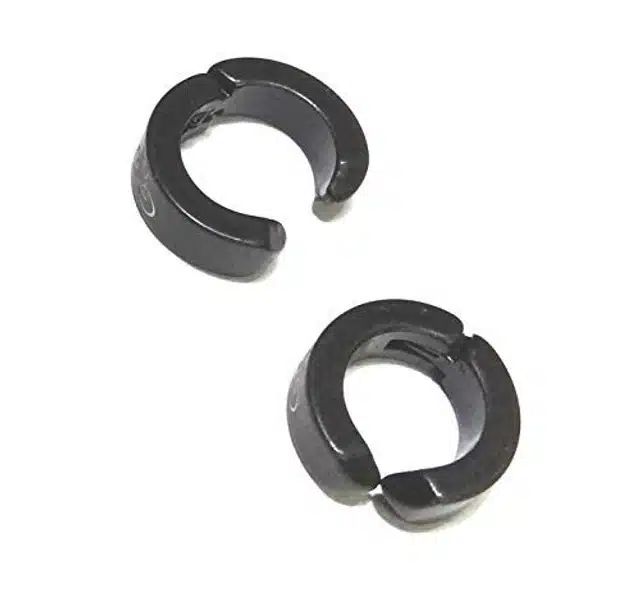 Stainless Steel Studs Earring for Men (Black, Set of 1)