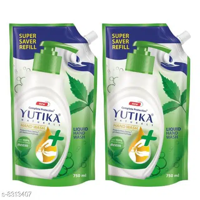 Yutika Naturals Complete Protection Neem Hand Wash (750 ml, Pack of 2)