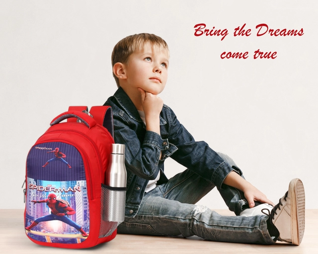 Polyester Backpack for Kids (Red, 25 L)