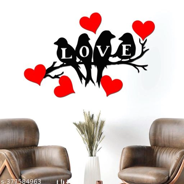 Paper Wall Decor Sticker (Red & Black)