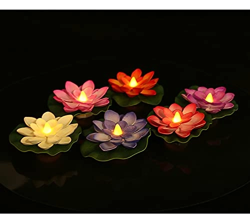 Lotus Flowers Sensor LED Tea Diwali Lights (Multicolor, Pack of 6)